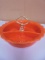 Vintage Orange MCM California Pottery Divided Dish