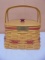 2000 Longaberger Deck The Halls Basket w/ Lid & Protector