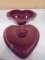 Stoneware Heart Shaped Covered Baking Dish