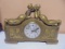 Vintage Metal Sessions Electric Clock w/ Kissing Dutch Boy & Girl