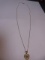 Ladies 17in 14kt Gold Necklace w/ Heart Pendant