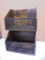 2 Wooden Record Album Storage Boxes