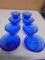 Set of 8 Pyrex 6oz Cobalt Blue Custard Cups