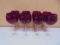 Set of 8 Beautiful Ruby Stemmed Wine Glasses