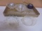 Group of Vintage Crystal Coasters-Bowls-Owl Candle
