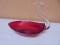 Beautiful Ruby Red Art Glass Swan Dish