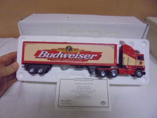 Special Edition Matchbox Collectibles Die Cast The Spirit of Budweiser Tractor Trailer