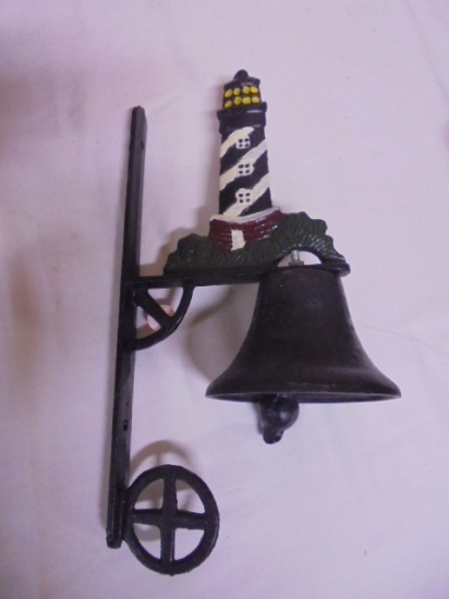 Cast Iron Light House Post/Wall Mount Bell