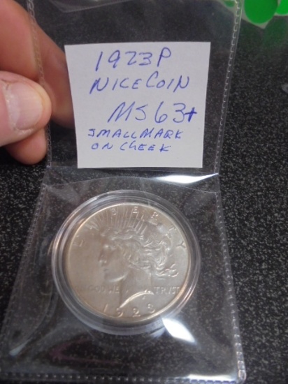 1923 P Mint Silver Peace Dollar