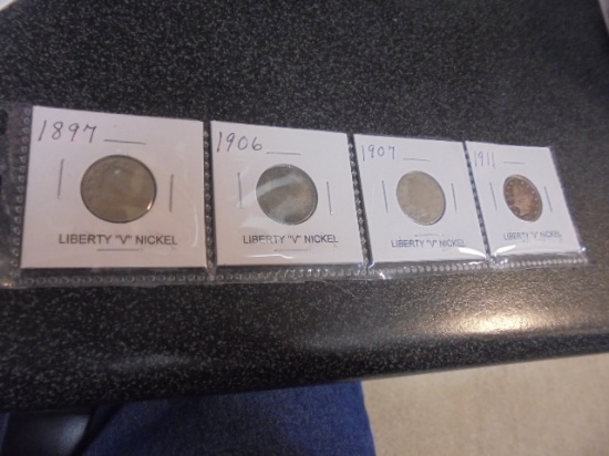 1897/1906/1907/1911 Liberty "V" Nickels