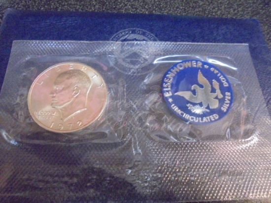 1972 Eisenhower Uncirculated Silver Dollar