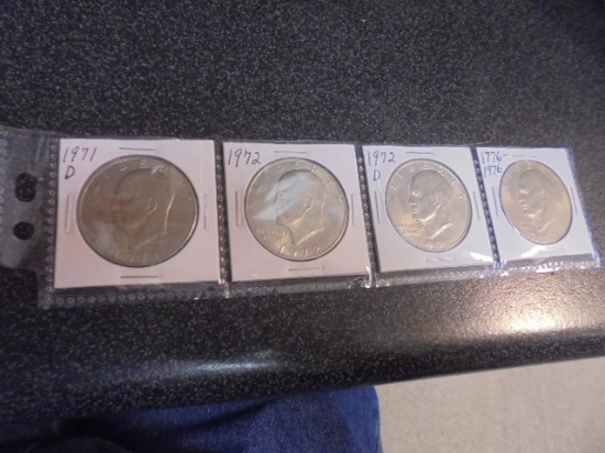 1971 D/1972/1972 D/1976 Eisenhower Dollar