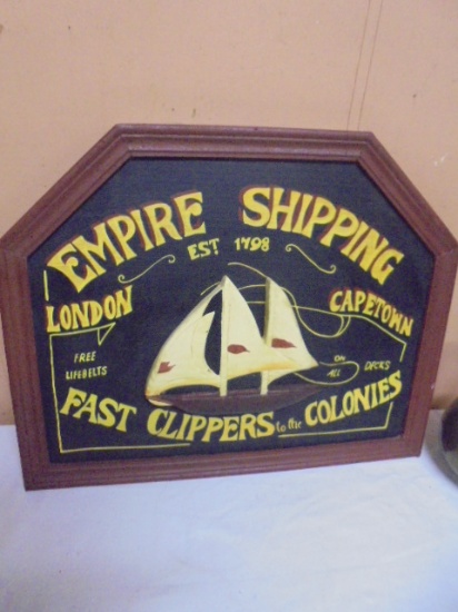 Wooden Sailing Ship Wall Art