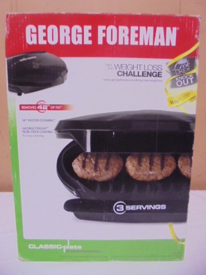 George Foreman Classic Plate 3 Serving Grill