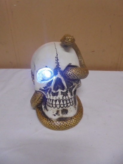 LED Lighted Skull w/ Snake