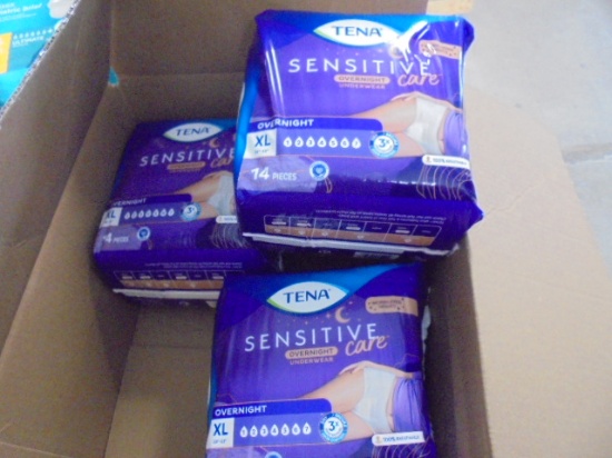 (3) 14 Count Packages of Tena Overnight Underware