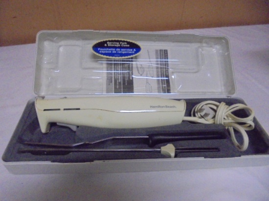 Hamilton Beach Electric Carving Knife w/ Fork in Case