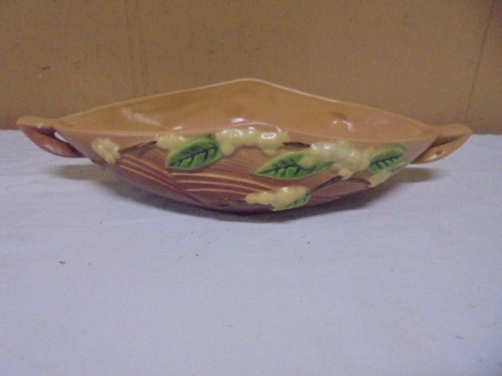 Vintage Roseville USA Pottery Snowberry Console Bowl