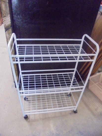 3 Tier Metal Metal Rolling Storage Cart