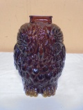 Vintage Glass Owl Bank