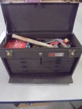 Vintage 7 Drawer Sears Craftsman Machinist Tool Box w/ Some Tools