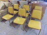 Set of 6 Heavy Duty Cushioned Stacking Chairs