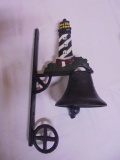Cast Iron Light House Post/Wall Mount Bell