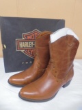 Brand New Pair of Ladies Harley-Davidson Leather Boots