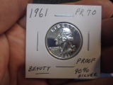 1961 Silver Proof Washington Quarter