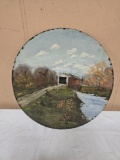 Hand Painted Scene on Disk Blade