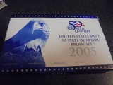 2005 US Mint 50 State Quarters Proof Set