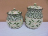 Set of 2 Temptations Old World Cannisters