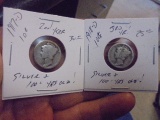 1917 D & 1918 D Silver Mercury Dimes