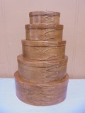 5pc Set of Wooden Nesting Boxes