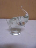 Art Glass Elephant Paperweight