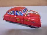 Fire Chief Tin Type Push Down Car