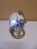 LED Lighted Skull w/ Snake