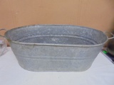 Vintage Galvinized Metal Tub Planter