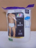 6 Pair Pack of Fruit of the Loom Men's Briefs