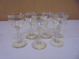 Set of 6 Vintage Iridescent Cordials