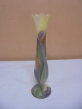Beautiful Hand Painted Nouveaul Art Glass Vase