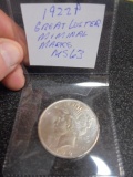 1922 P Mint Silver Peace Dollar