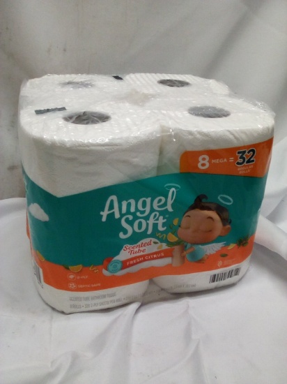Angel Soft Fresh Citrus Scented Tube 8 Pack of Mega 2-Ply 320 Sheet TP Rolls