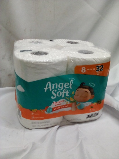 Angel Soft Fresh Citrus Scented Tube 8 Pack of Mega 2-Ply 320 Sheet TP Rolls