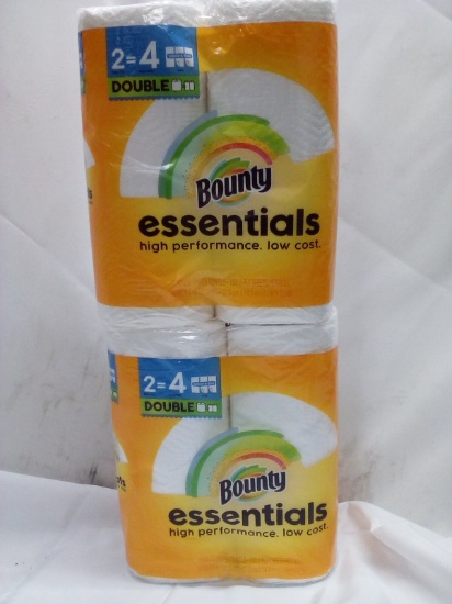 Qty 2 Bounty Essentials Paper Towels Double 2 Pack