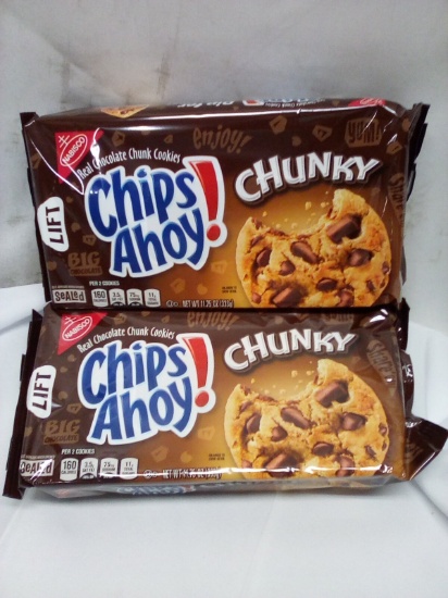 Qty 2 Chips Ahoy Chunky Chocolate Chip Cookies 11.75oz