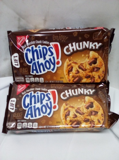Qty 2 Chips Ahoy Chunky Chocolate Chip Cookies 11.75oz
