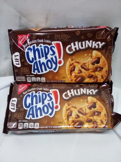 Qty 2 Chips Ahoy Chunky Chocolate Chip Cookies 11.75oz