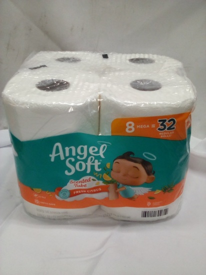 Angel Soft Scented Rolls Fresh Citrus 8 Mega Rolls