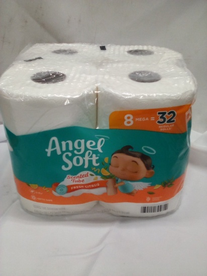 Angel Soft Scented Rolls Fresh Citrus 8 Mega Rolls